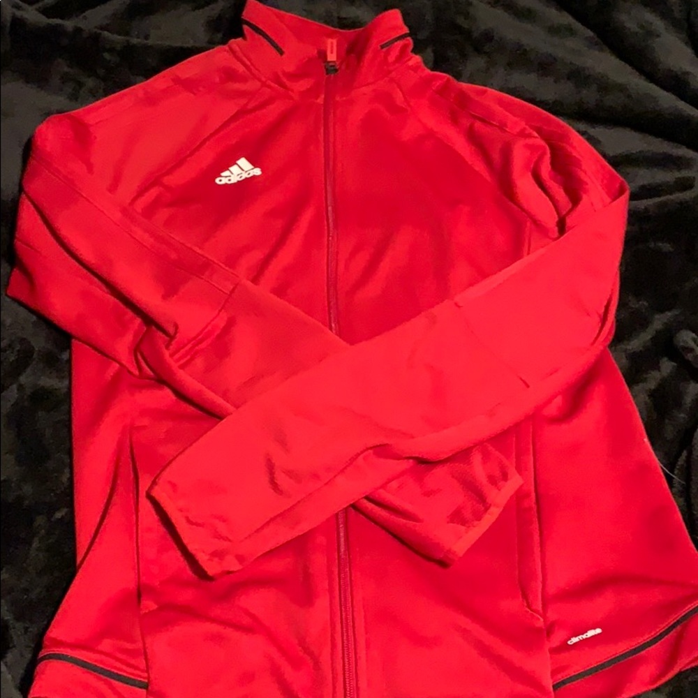 Red tracksuit sweater